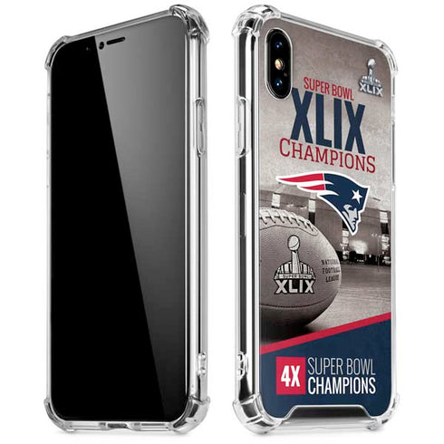 NFL Patriots Super Bowl XLIX Champs iPhone X/XS Clear Case