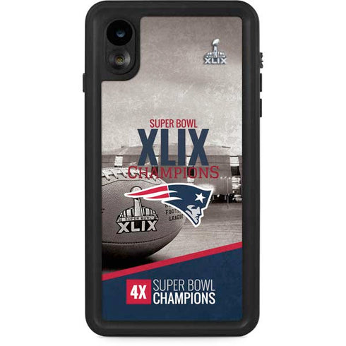 NFL Patriots Super Bowl XLIX Champs iPhone XR Waterproof Case