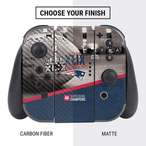 NFL Patriots Super Bowl XLIX Champs Nintendo Switch Bundle Skin
