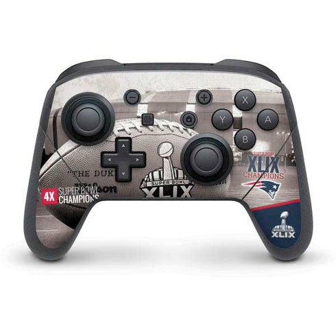 NFL Patriots Super Bowl XLIX Champs Nintendo Switch Pro Controller Skin