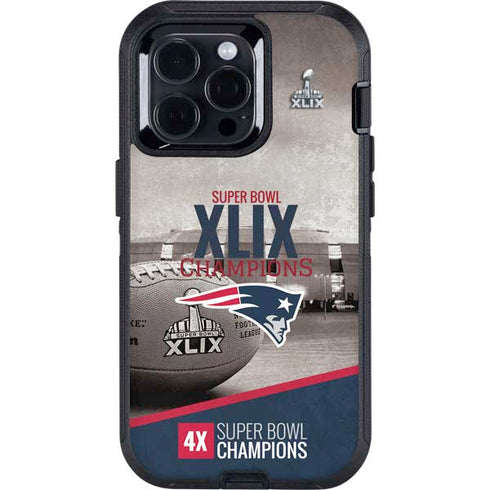 NFL Patriots Super Bowl XLIX Champs Otterbox Defender iPhone Skin