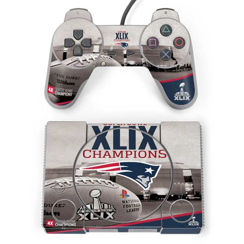 NFL Patriots Super Bowl XLIX Champs PlayStation Classic Bundle Skin