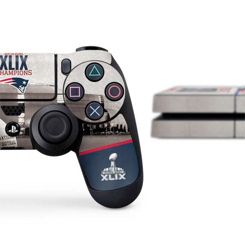 NFL Patriots Super Bowl XLIX Champs PS4 Console and Controller Bundle Skin