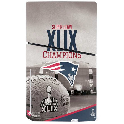 NFL Patriots Super Bowl XLIX Champs PS5 Slim Disk Console Skin