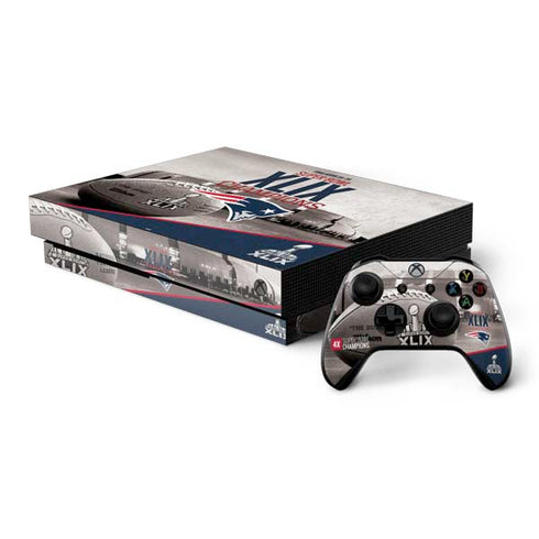 NFL Patriots Super Bowl XLIX Champs Xbox One X Bundle Skin
