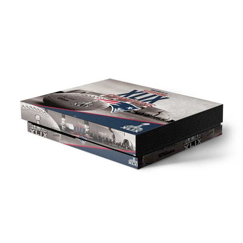 NFL Patriots Super Bowl XLIX Champs Xbox One X Console Skin
