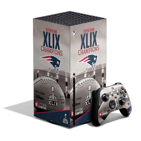 NFL Patriots Super Bowl XLIX Champs Xbox Series X Bundle Skin