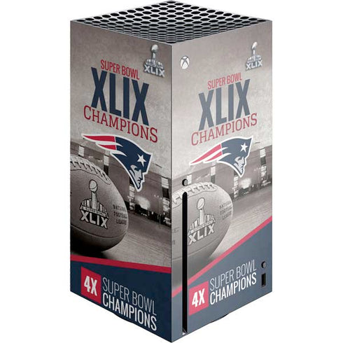 NFL Patriots Super Bowl XLIX Champs Xbox Series X Console Skin