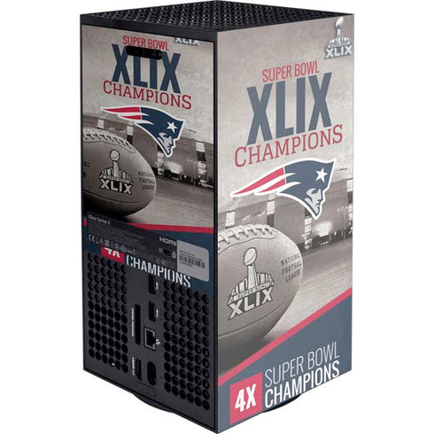 NFL Patriots Super Bowl XLIX Champs Xbox Series X Console Skin