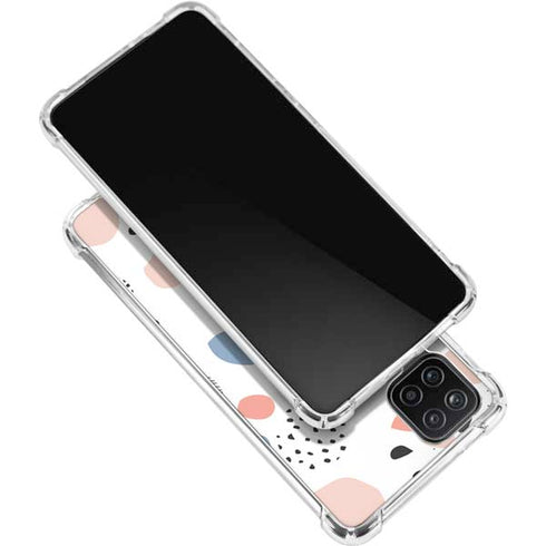 Patterned Dots Galaxy A12 Clear Case