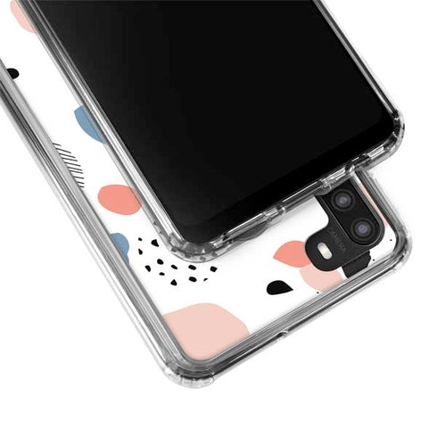 Patterned Dots Galaxy A21 Clear Case