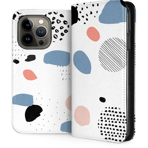 Patterned Dots iPhone 13 Pro Folio Case