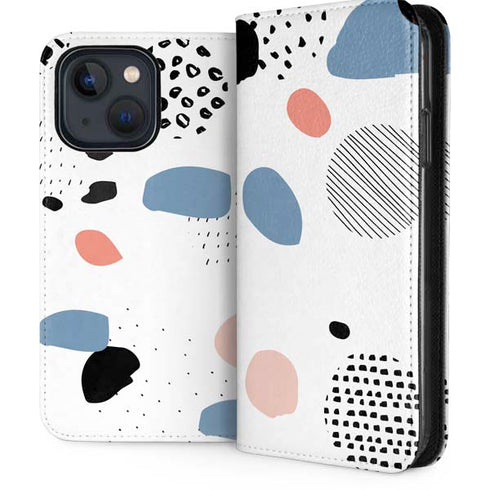 Patterned Dots iPhone 14 Plus Folio Case