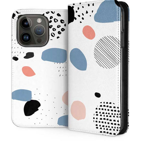 Patterned Dots iPhone 14 Pro Folio Case