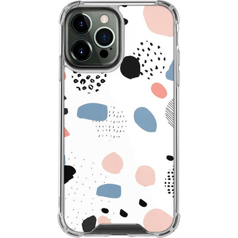 Patterned Dots iPhone 14 Pro Max Clear Case