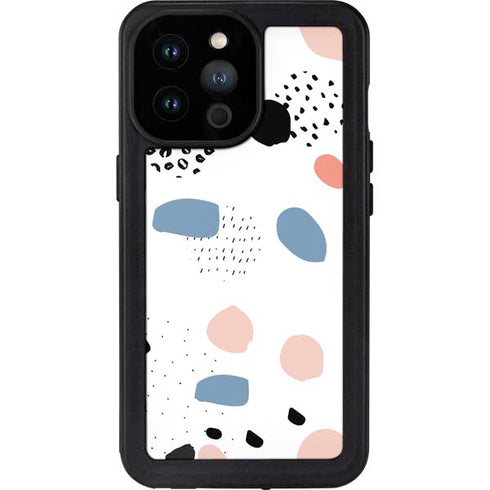 Patterned Dots iPhone 14 Pro Max Waterproof Case