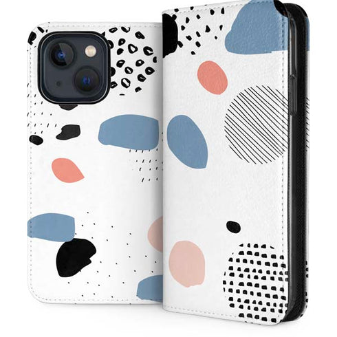 Patterned Dots iPhone 15 Folio Case