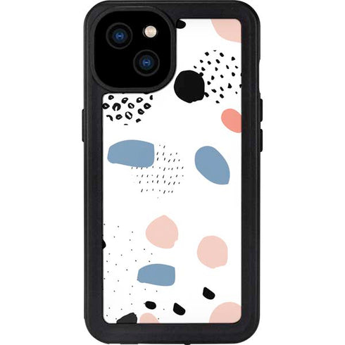 Patterned Dots iPhone 15 Plus Waterproof Case