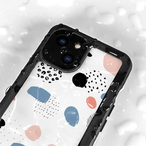 Patterned Dots iPhone 15 Plus Waterproof Case