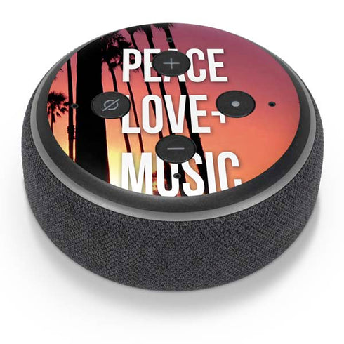 Peace Love And Music Amazon Echo Dot Skin