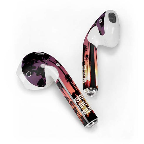 Peace Love And Music Apple AirPods Skin