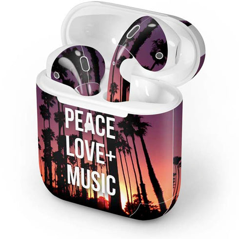 Peace Love And Music Apple AirPods Skin