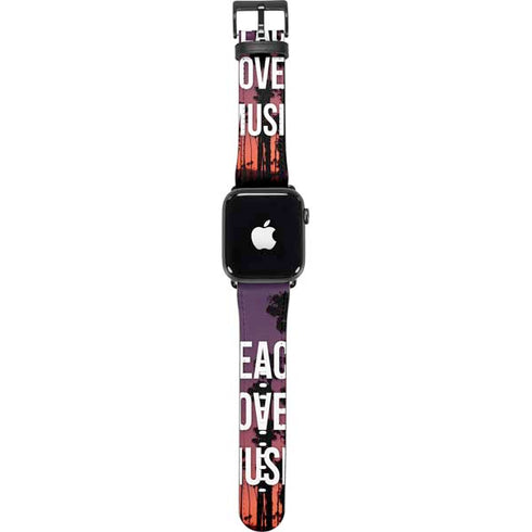 Peace Love And Music Apple Watch Band 42-44mm