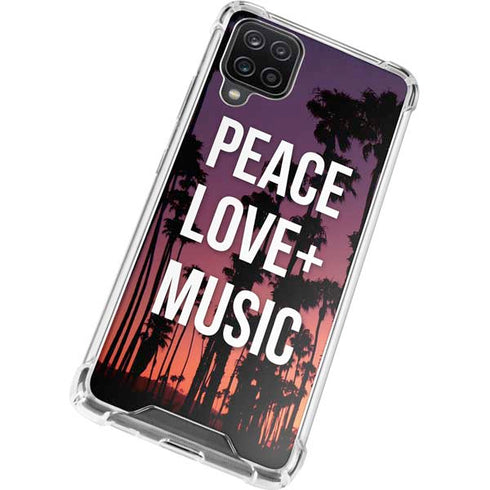 Peace Love And Music Galaxy A12 Clear Case