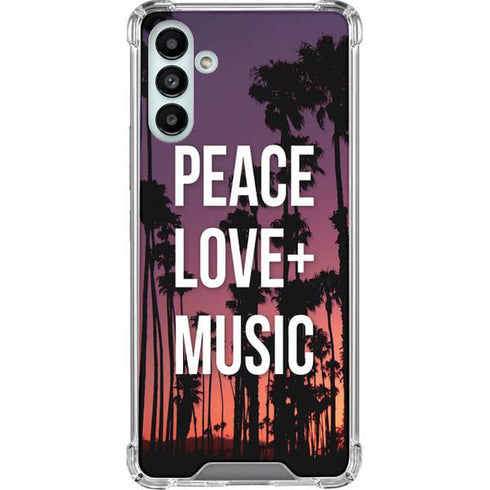 Peace Love And Music Galaxy A13 5G Clear Case