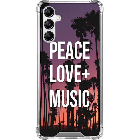 Peace Love And Music Galaxy A14 5G Clear Case