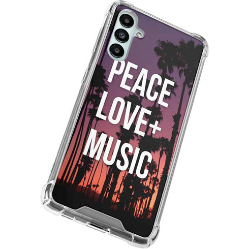 Peace Love And Music Galaxy A14 5G Clear Case
