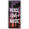 Peace Love And Music Galaxy A21 Clear Case