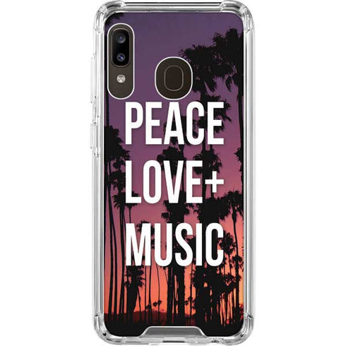 Peace Love And Music Galaxy A30 Clear Case
