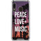Peace Love And Music Galaxy A30 Clear Case