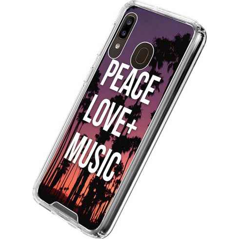 Peace Love And Music Galaxy A30 Clear Case
