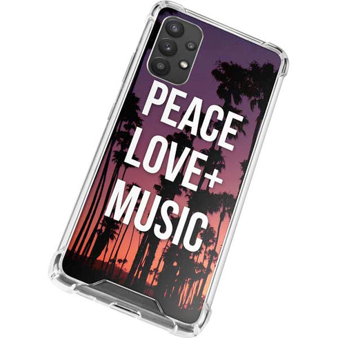 Peace Love And Music Galaxy A32 5G Clear Case