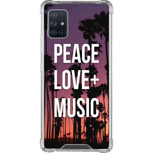 Peace Love And Music Galaxy A51 5G Clear Case