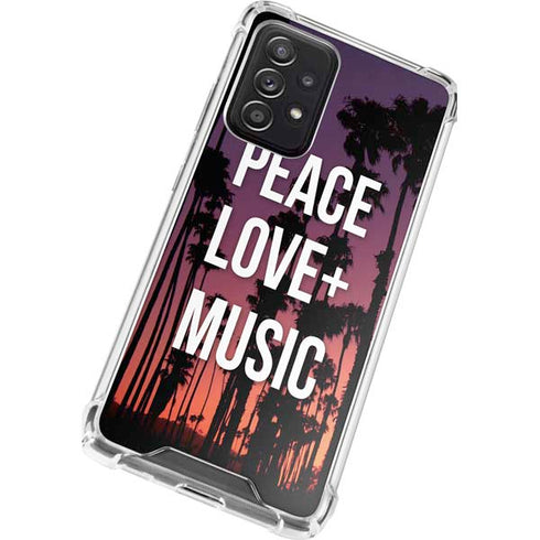 Peace Love And Music Galaxy A52 5G Clear Case