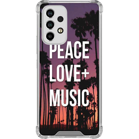 Peace Love And Music Galaxy A53 5G Clear Case
