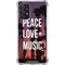 Peace Love And Music Galaxy A72 5G Clear Case