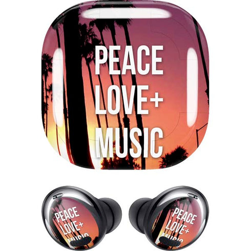 Peace Love And Music Galaxy Buds Pro Skin