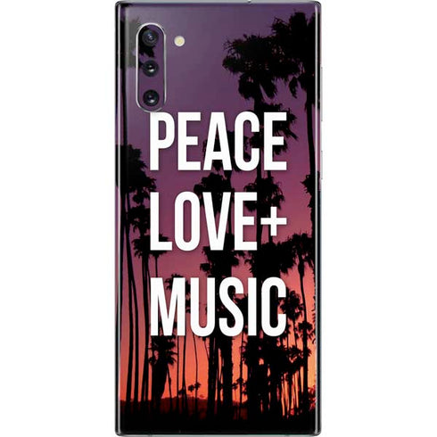Peace Love And Music Galaxy Note 10 Skin