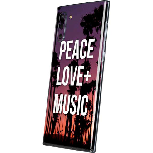 Peace Love And Music Galaxy Note 10 Skin
