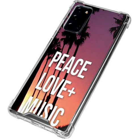 Peace Love And Music Galaxy Note20 5G Clear Case