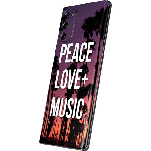 Peace Love And Music Galaxy Note20 5G Skin