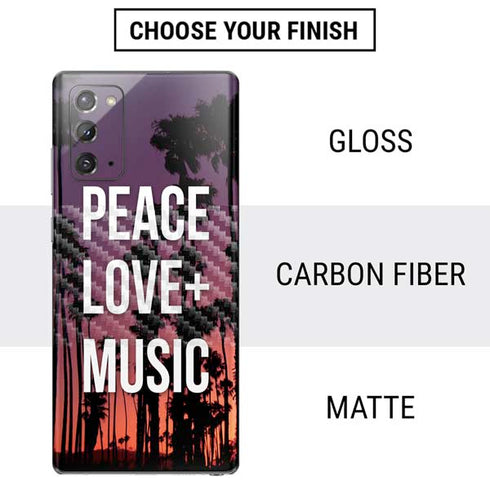 Peace Love And Music Galaxy Note20 5G Skin