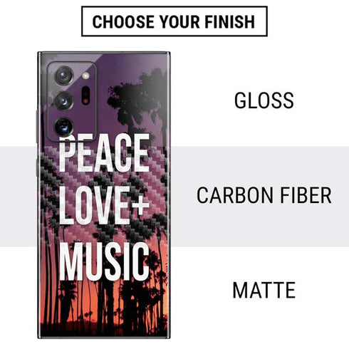 Peace Love And Music Galaxy Note20 Ultra 5G Skin
