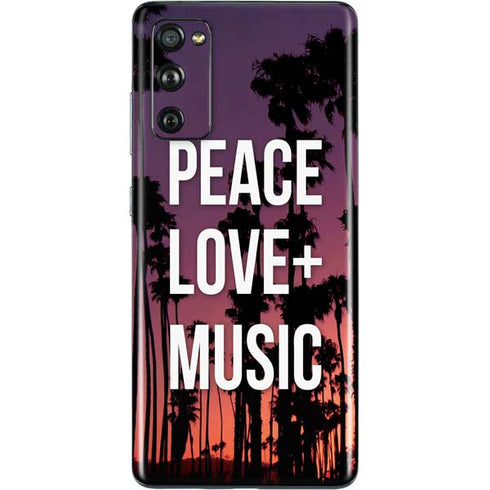 Peace Love And Music Galaxy S20 Fan Edition Skin