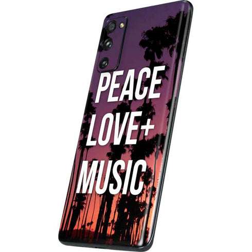 Peace Love And Music Galaxy S20 Fan Edition Skin