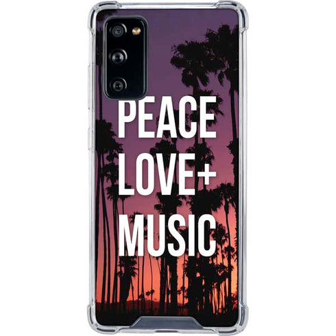 Peace Love And Music Galaxy S20 FE Clear Case